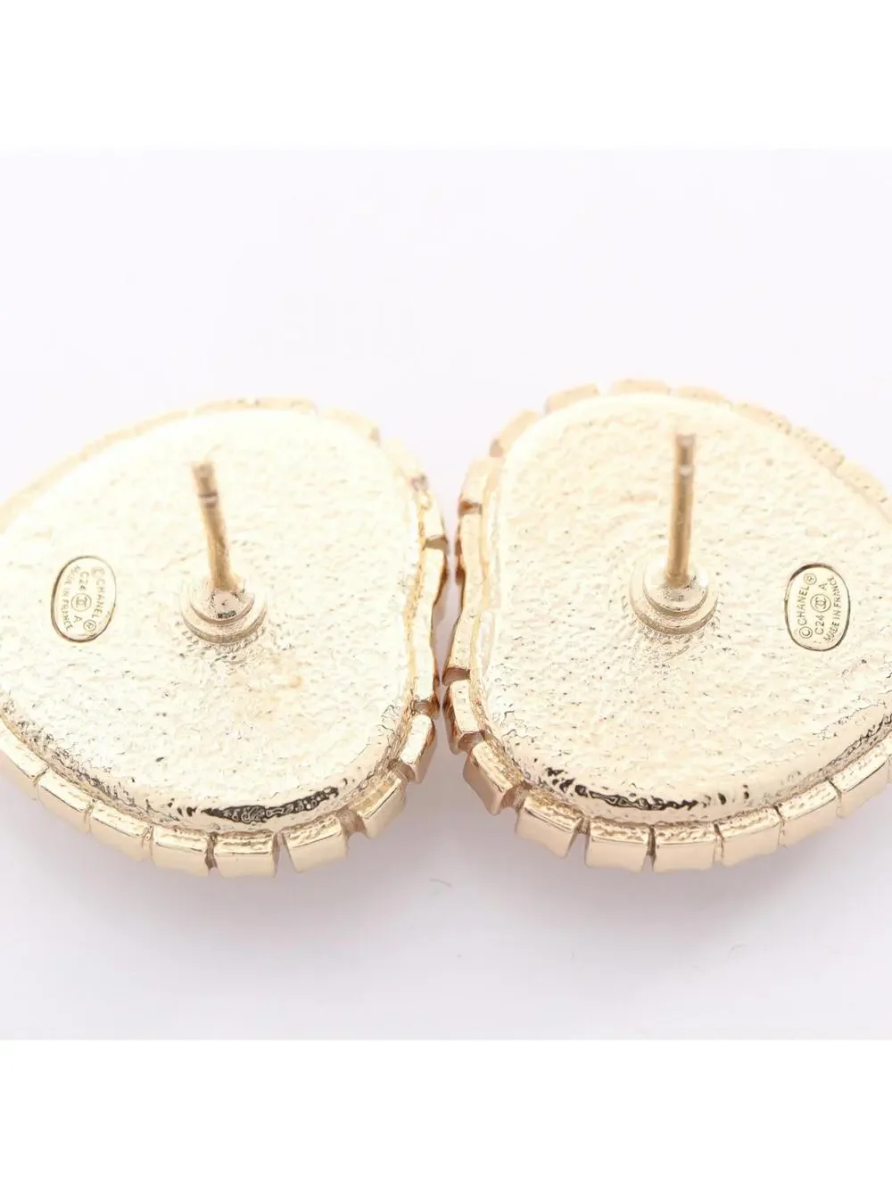Chanel Cc Logo Heart Earrings Metal #327450C12B